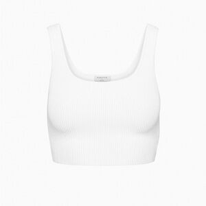 Babaton Women's Ribbed Square Neck Tank Top - White
